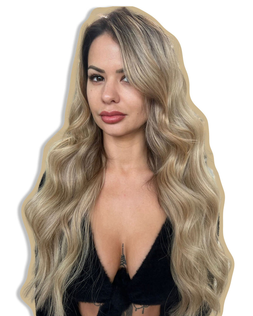 #8C Dark Cool Blonde Micro Seam Weft