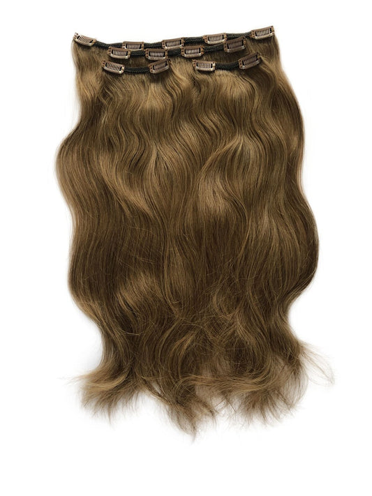 Deluxe Clip In Set 160gm (22") #7N Natural Light Brown